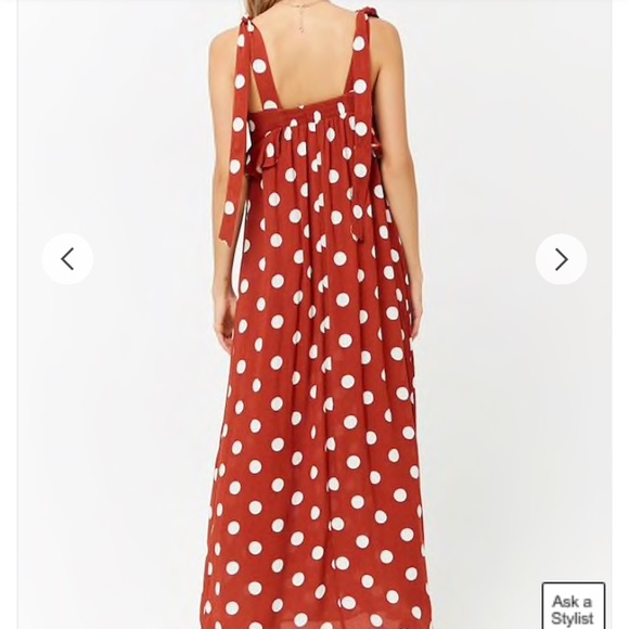 Forever 21 Ginger/White Polka Dot Woven Dress - Picture 3 of 8
